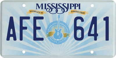 MS license plate AFE641