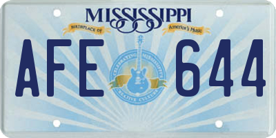 MS license plate AFE644