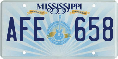 MS license plate AFE658