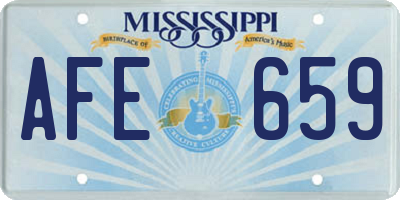 MS license plate AFE659