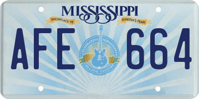 MS license plate AFE664
