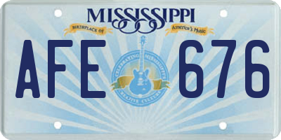 MS license plate AFE676