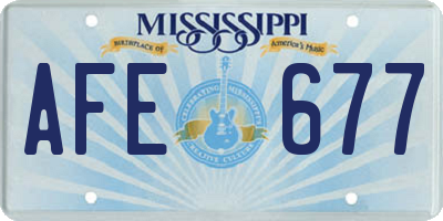 MS license plate AFE677