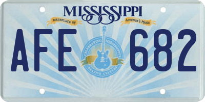 MS license plate AFE682