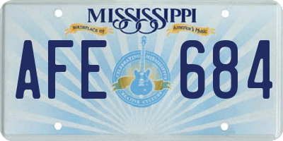 MS license plate AFE684