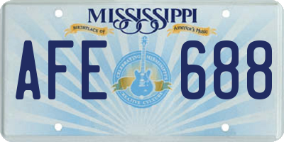 MS license plate AFE688
