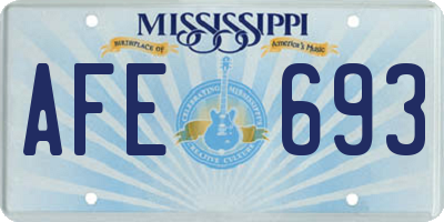 MS license plate AFE693
