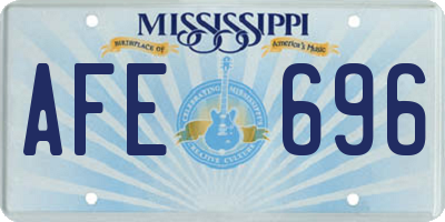 MS license plate AFE696