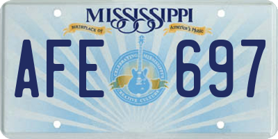 MS license plate AFE697