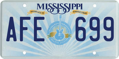 MS license plate AFE699