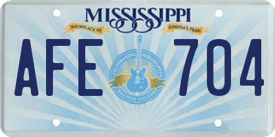 MS license plate AFE704