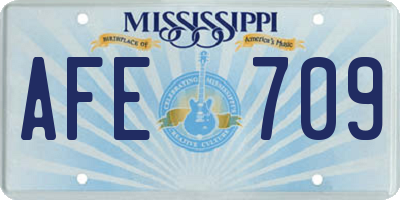MS license plate AFE709