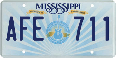 MS license plate AFE711