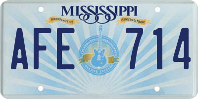 MS license plate AFE714