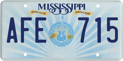 MS license plate AFE715