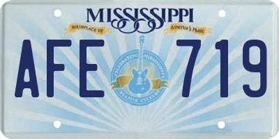 MS license plate AFE719