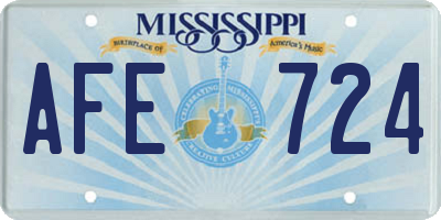 MS license plate AFE724
