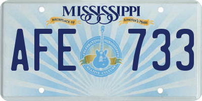 MS license plate AFE733