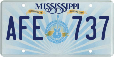 MS license plate AFE737