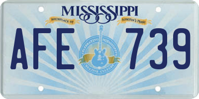 MS license plate AFE739