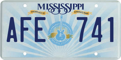 MS license plate AFE741