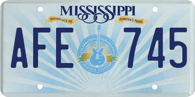 MS license plate AFE745