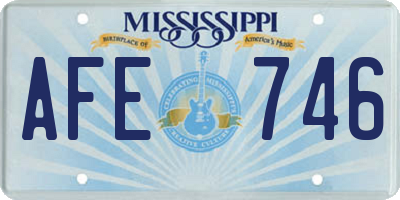MS license plate AFE746
