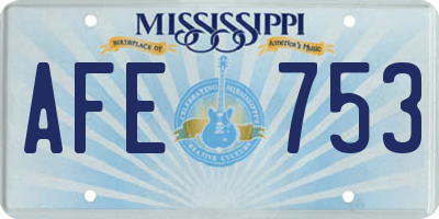 MS license plate AFE753