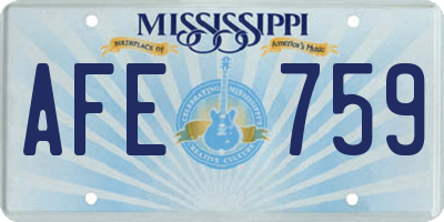 MS license plate AFE759