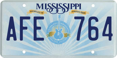 MS license plate AFE764