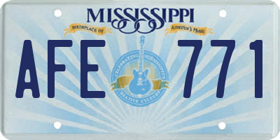 MS license plate AFE771