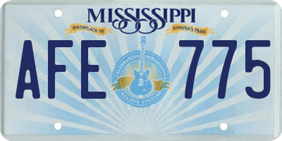 MS license plate AFE775