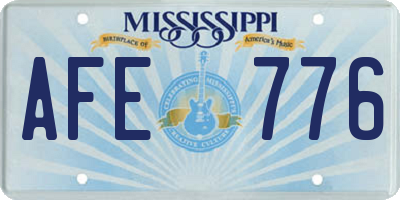 MS license plate AFE776