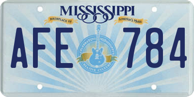 MS license plate AFE784