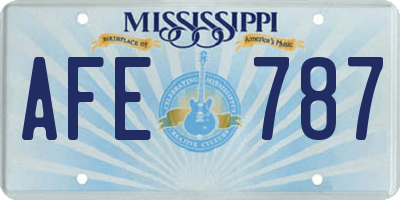 MS license plate AFE787
