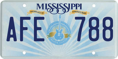 MS license plate AFE788