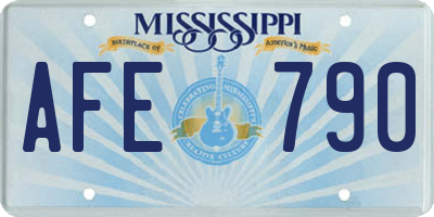MS license plate AFE790
