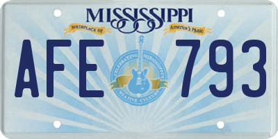 MS license plate AFE793
