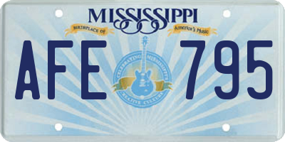 MS license plate AFE795