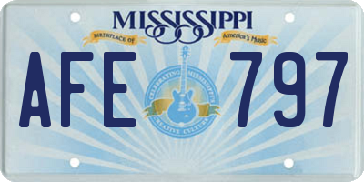 MS license plate AFE797