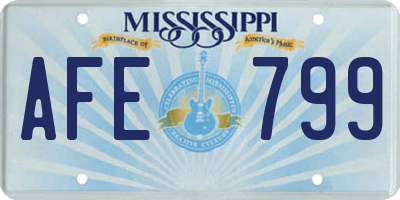 MS license plate AFE799