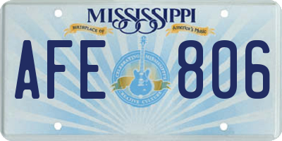 MS license plate AFE806