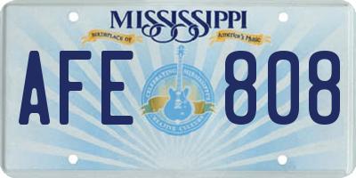 MS license plate AFE808