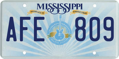 MS license plate AFE809