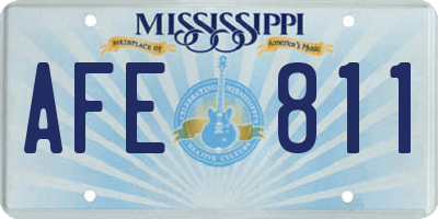 MS license plate AFE811