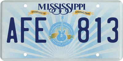MS license plate AFE813