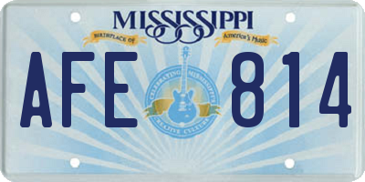 MS license plate AFE814
