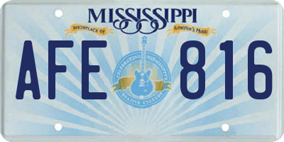 MS license plate AFE816