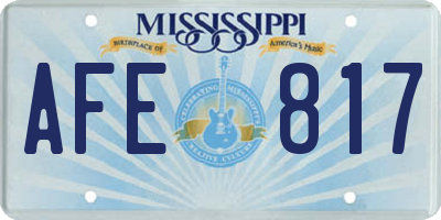 MS license plate AFE817