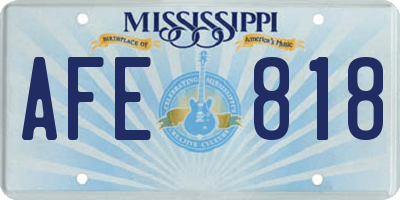 MS license plate AFE818